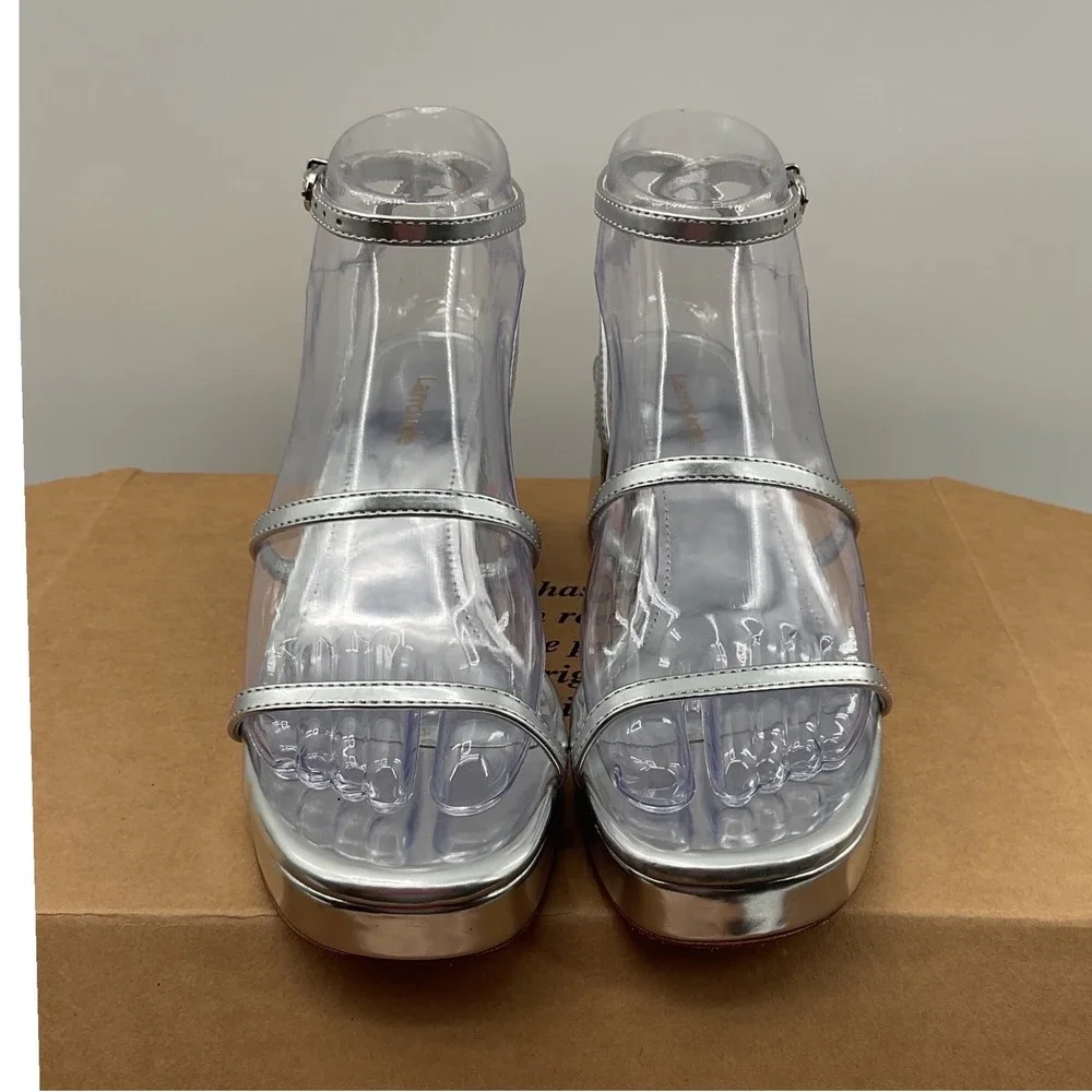 Larroude metallic silver